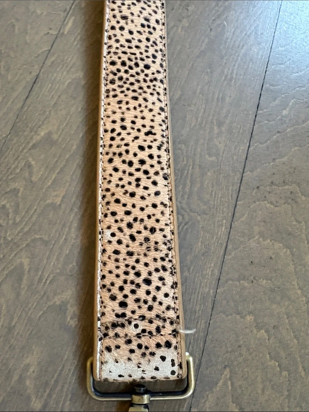 Spotted Leather Bag Strap in Tan and Black Anthropologie